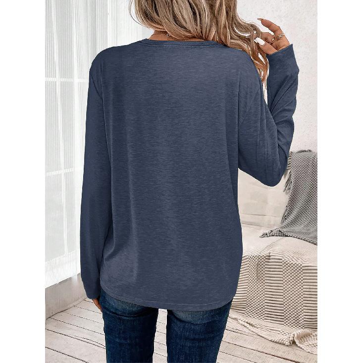 Women's Casual Sports Long Sleeve Floral Print Long Sleeve T T-shirt with Colorful Daisy and Wildflower Patterns and English Letters FOCUS ON THE
