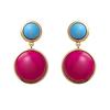 Blue Hot Pink Earrings