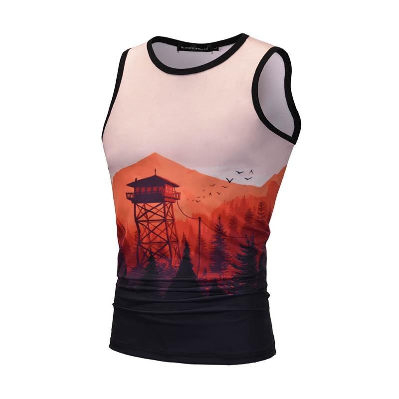 Mens Tank Summer Tops Vest Casual 3d Printed Graphics Tees Tshirts Sleeveless