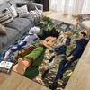 Hunter × Hunter Flannel Pattern Square Carpet,Area Rug,Carpet Rug for Living Room Bedroom Sofa Playroom Decor,Non-slip Floor Mat