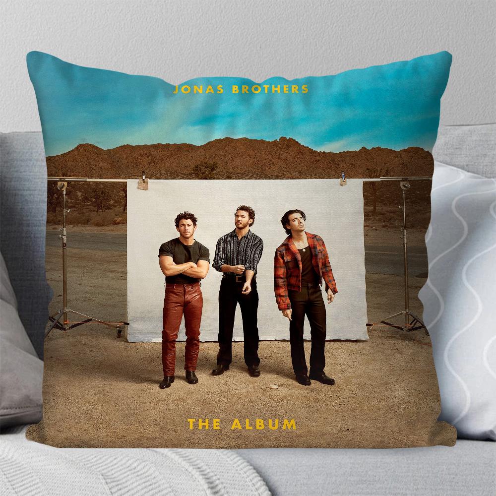 Band J-Jonas B-Brothers Pillow Case Square Pillow Bedroom Sofa Leisure Comfort Cushion Car Living Room Home Decoration 40X40
