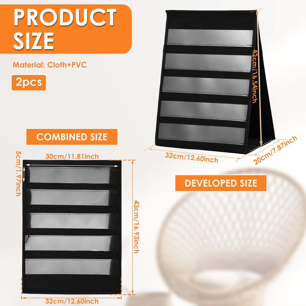 2/4 Stück Sticker Display Organizer Tragbare Aufbewahrungstasche für Tape, Abzeichen, Karten, Knöpfe, Broschen für Bastler, Sammler, Verkäufer