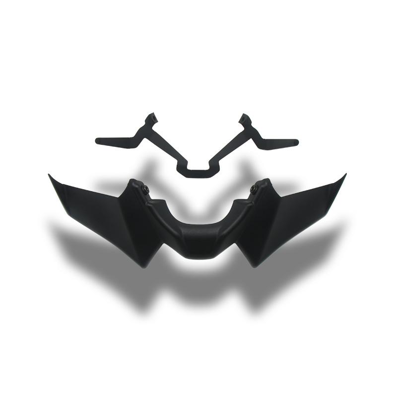 Motorrad Zubehör Schwarz Naked Front Abtriebsspoiler Winglet Aerodynamik Flügel Kit Spoiler Für YAMAHA MT 07 2021 2022 2023