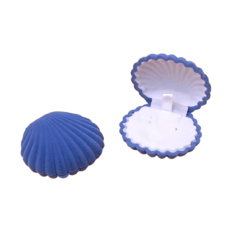 

Бархатная Ткань Кольцо Хранение Украшений Подарок Ракушка Коробка Кольцо Серьги Витрина для Украшений синий