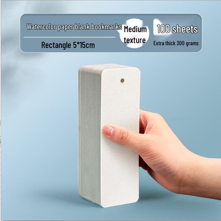 300g Watercolor Postcard Paper - Thick, Medium Rough Texture, Wood Pulp, Square, Blank Cardstock for Painting and Drawing