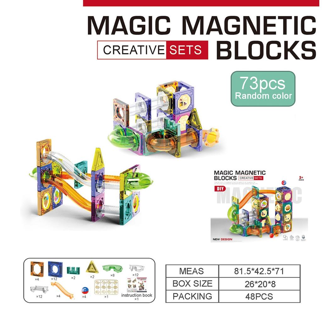 Slide Ball Magnetic Pieces Building Blocks Intelligence Assembled Boy Toy Gift