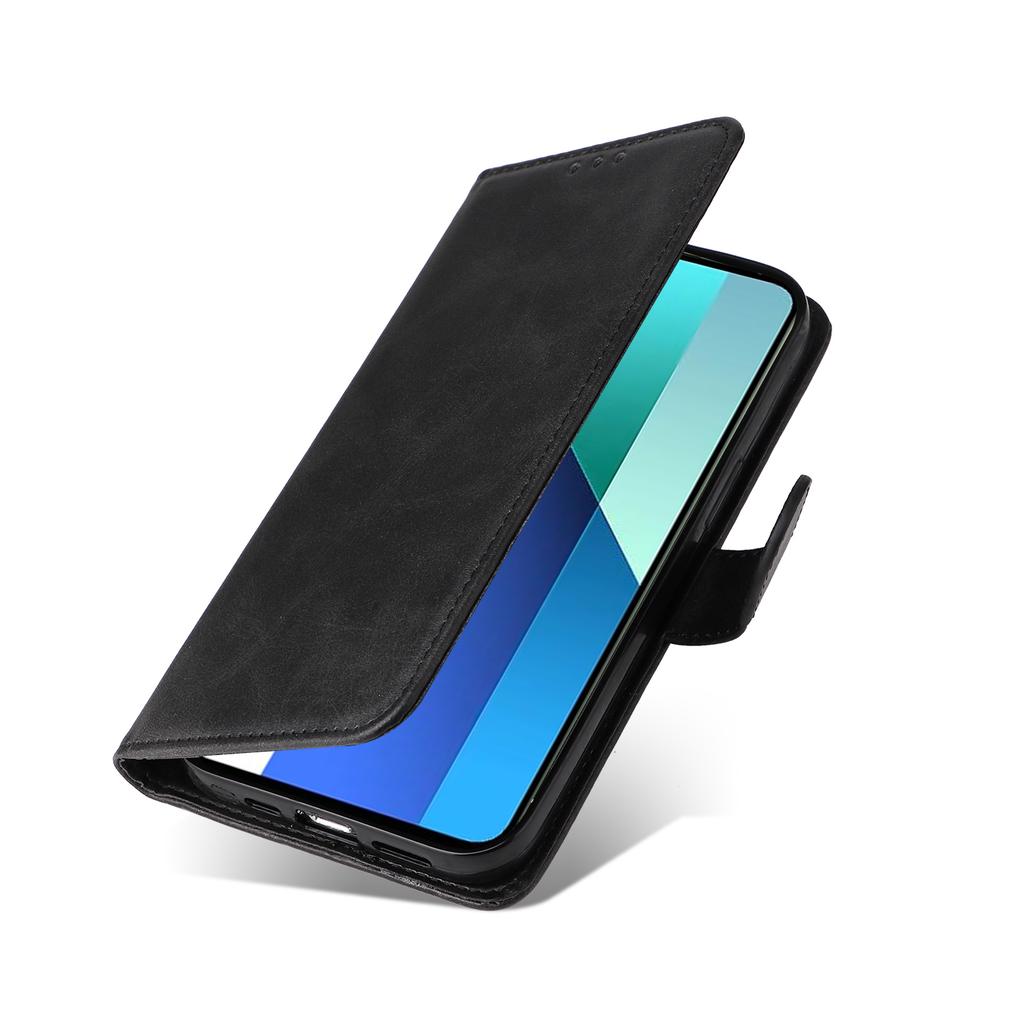 Für Xiaomi Redmi Note 13 4G Hülle PU Leder Abdeckung mit Geldbörse Kartenfächern