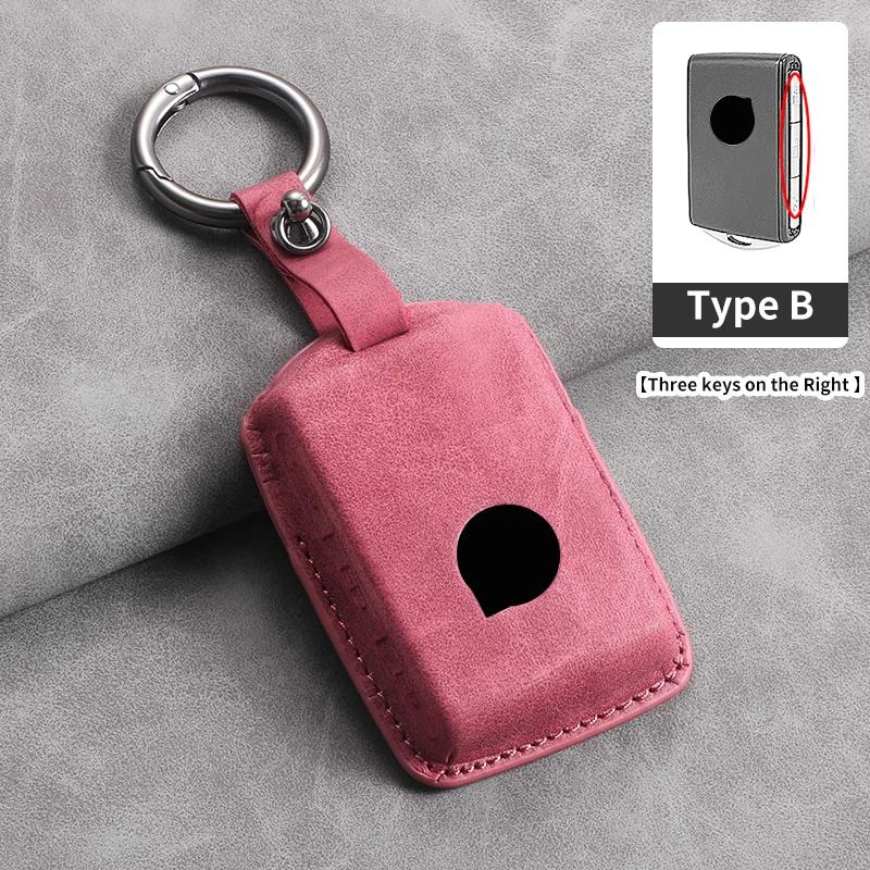 3 Button Leather Car Key Case Cover for Volvo S60 S90 XC40 XC60 XC90 V60 V90 T6 T8 Auto Key Shell Protection Accessaries