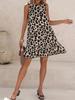 Elegant Sleeveless Leopard Print Summer Tank Dress Slim Fit Fashion High-Rise Trendy Street Style