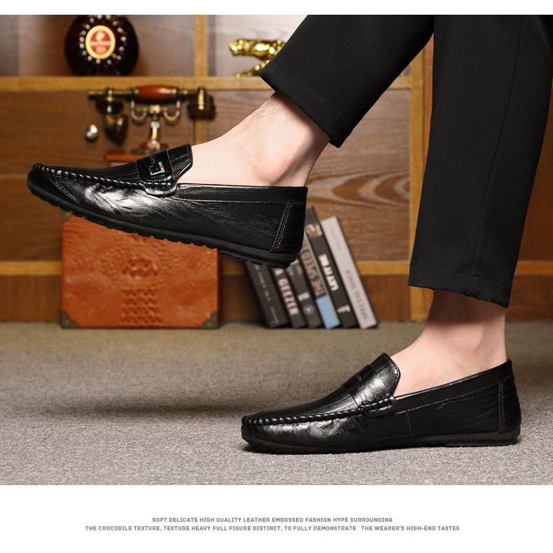 Bean Shoes Homens Primavera Novos Sapatos Masculinos Coreanos Homens Sapatos Casuais de Couro