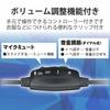 ELECOM Headset 4-Pole Mini Plug Overhead Wired Single Ear Conversion Cable 30mm Driver Black HS-HP29TBK