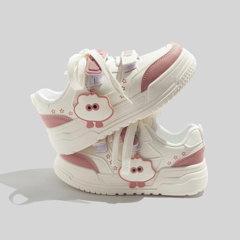 Осенние 22 новые повседневные обувь на толстой подошве увеличивающая рост хлебные туфли милые облака 35