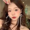 South Korea Zhao Meiyan, the same design, high-end straps, bow earrings, studs, earrings, bell pendant, ribbon women