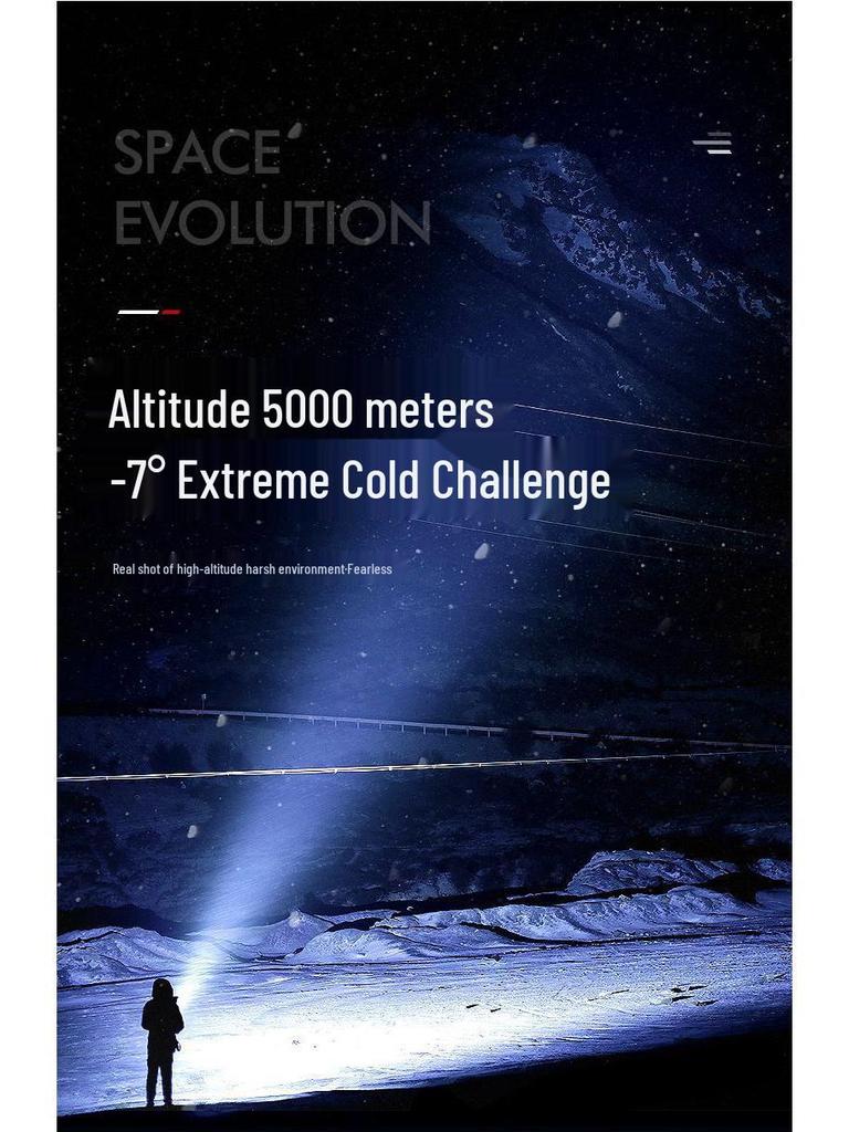 Ultra-Bright Rechargeable Outdoor Flashlight, Eight-Core, Multifunctional, Long-Range.