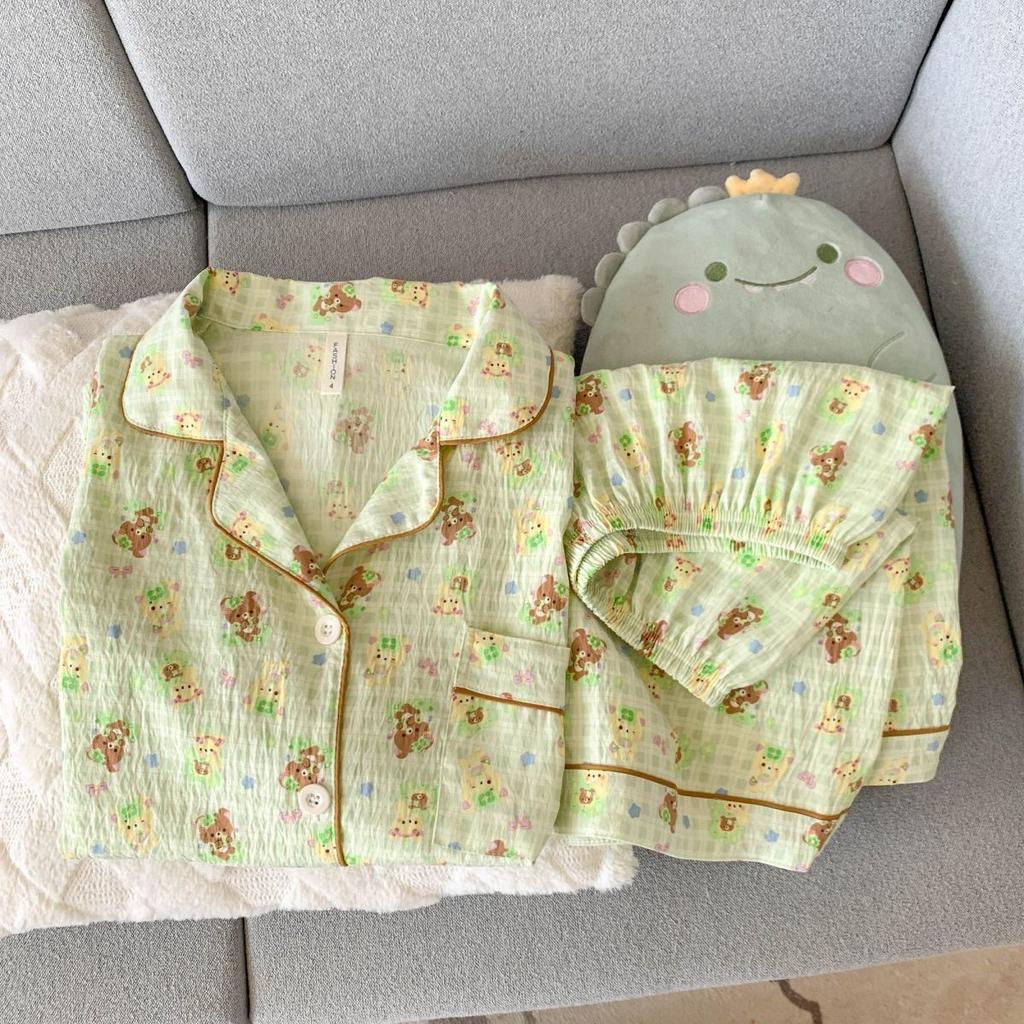 Sommer neue Pyjamas Damen kurzärmelig Shorts dünne Wolkenbaumwolle Cartoon niedlich große Größe Koreanische Version Loungewear