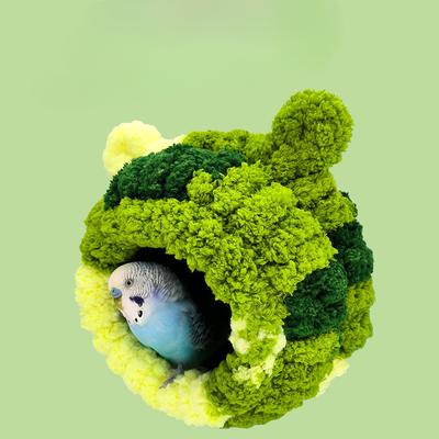 Vogelnest Wärme Papageiennest Tigerfell Verdicktes Plüschnest Wärme Bequemes Baumwollnest Weben Winter Vogelzubehör