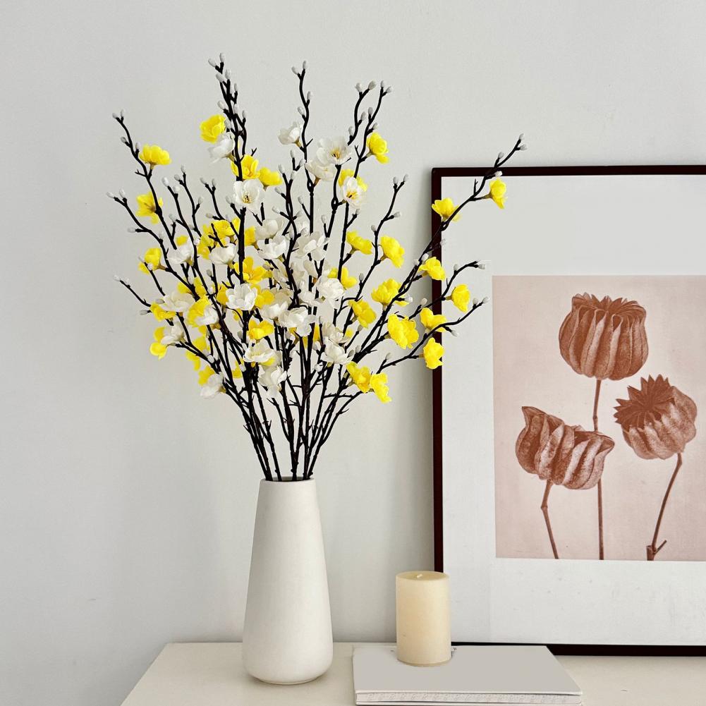 Fake Cherry Blossom Stem Artificial Flower Stem Plum Blossom Branches Faux Silk Cherry Blossom Stems Faux Wedding Flower Branch