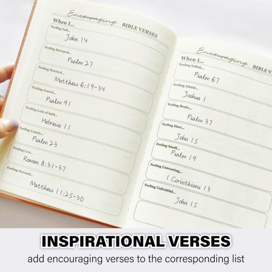 Bible Notes Planner SOAP Method Bible Study Journal 200-Page Thick Paper Notebook for Scripture Reflection And Prayer Tracking