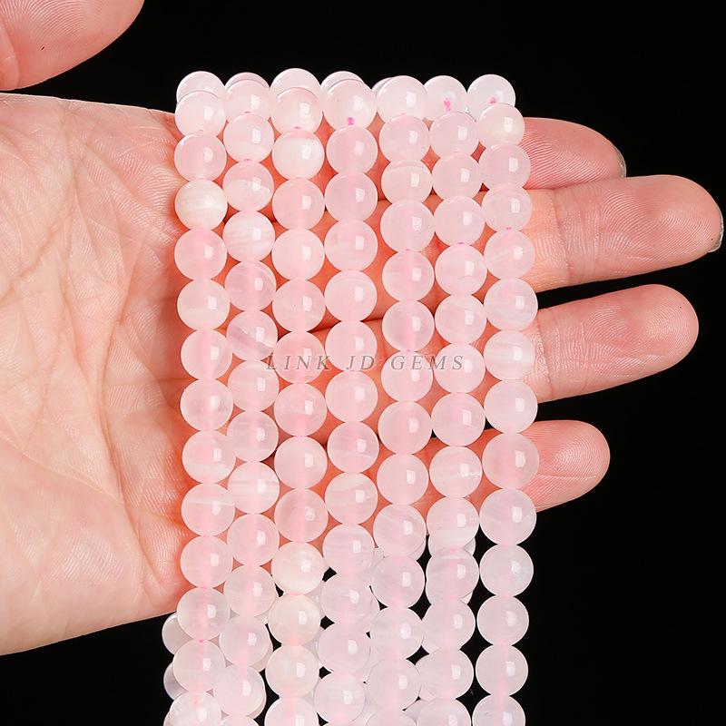 Pink Calcite Beads for DIY Bracelet Jewelry