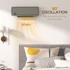 Wall Downflow Heater 2 Heat and Fan 1000W/2000W, Electric Space Heater with Timer Remote Oscillating, for Bedroom Home Office, Grey