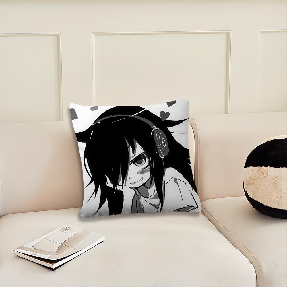 C-character Tomoko Kuroki Game Cushion Cover Pillow Cover Decoration Room Home Sofa Living Office Car Nordic Simplicity