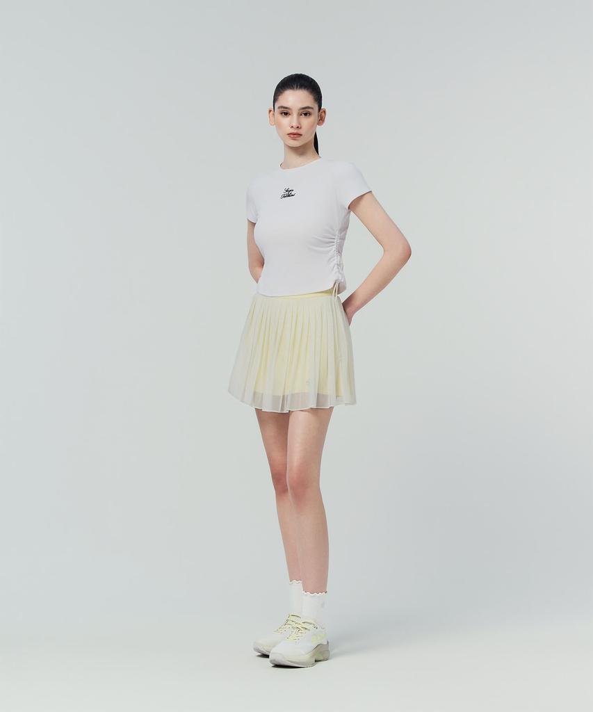 SERGIO TACCHINI W Tacchini Flying Mesh Skirt (L.Yellow)