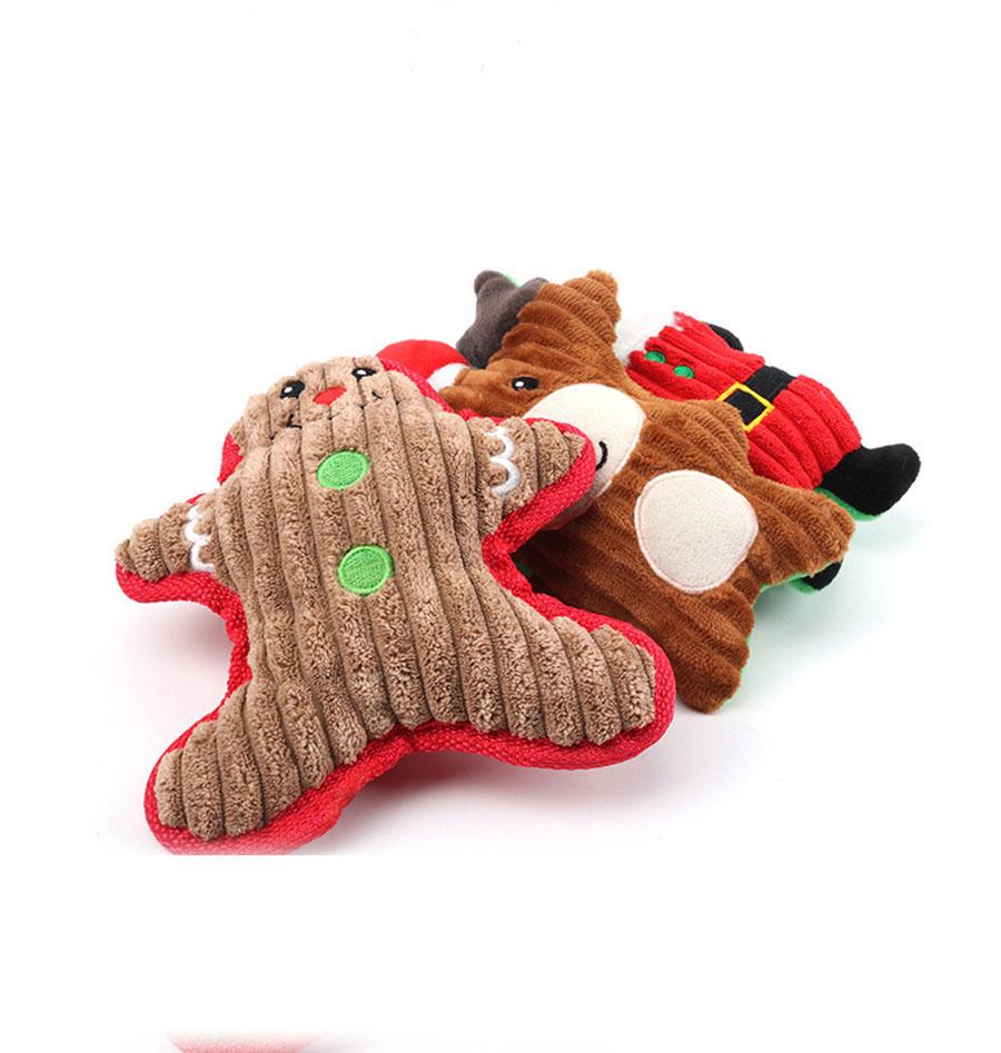 3pcs Christams Plush Dog Toys Pack for Puppy Durable Stuffed Animal Plush Chew Squeaky Sound Teeth Play Toys Gift