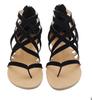 European and American Women's Roman Strap Flat Heel Sandals - Large Sizes
