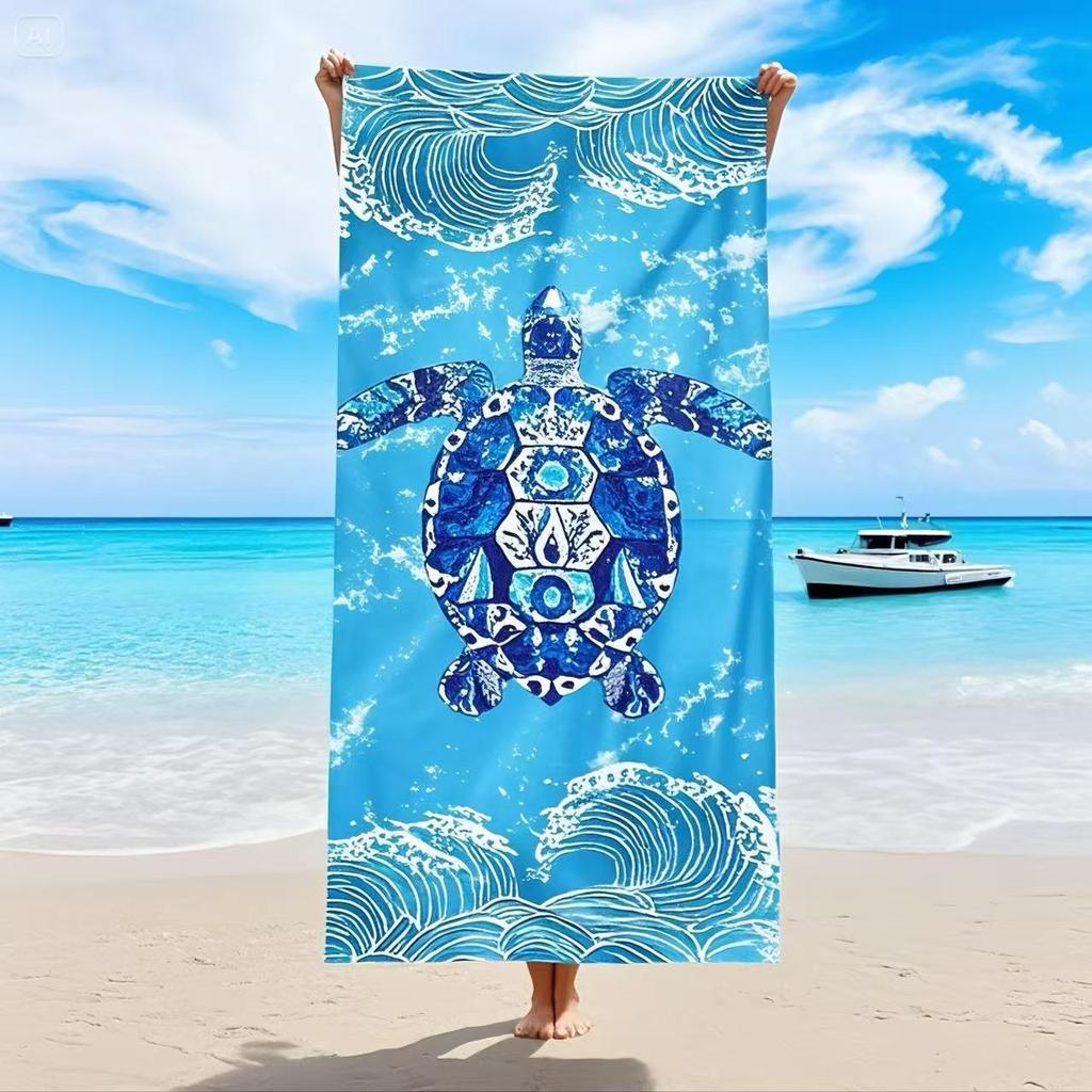 Cross-border Soft Quick-Dry Beach & Sport Towel - Absorbent, Lightweight, Printed Design