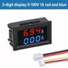 LIZAO DC 0-100V/200V Digital Voltage Current Power Meter 10A/50A/100A Dual Display Panel Meter
