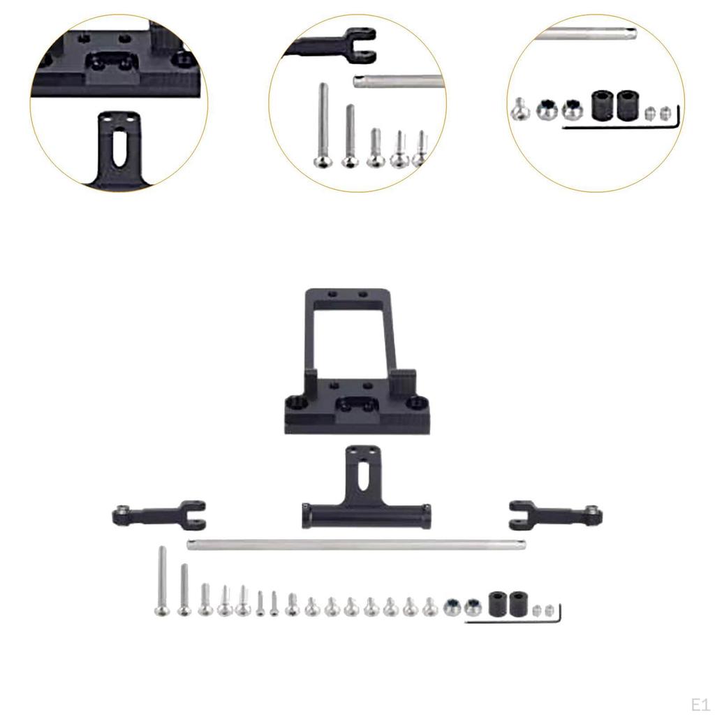 Aluminum Alloy Bta Servo Mount Scale Hydraulic Steering Link Kit RC Crawler Car Upgrade Portal