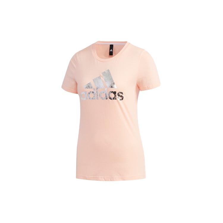 (WMNS) adidas Brand Large logo Printing Solid Color Short Sleeve Pink Women s FM9293 M