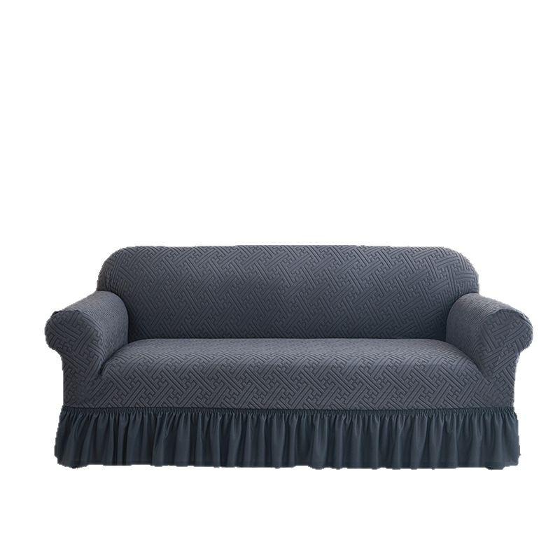 Specially For Thickened Elastic Sofa Cover All-Inclusive Universal Cover All Seasons Universal Jacquard Fleece Fabric Cover