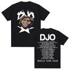 Djo Back on You Tour 2026 Print T-Shirt Vintage Indie Pop Konzert T-Shirt Unisex Damen Sommer Oberteile Mode Kurzarm T-Shirt