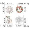 Christmas Creative Brooch Fashion Snowman Santa Claus Deer Bell Rhinestone Badge Lapel Enamel Pin Jewelry Accessories for Women