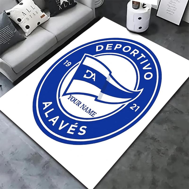 Deportivo Alaves Crest Custom Name Carpet Rug For Living Room Bedroom Home Sofa Decoration Kids Play Nonslip Floor Mat