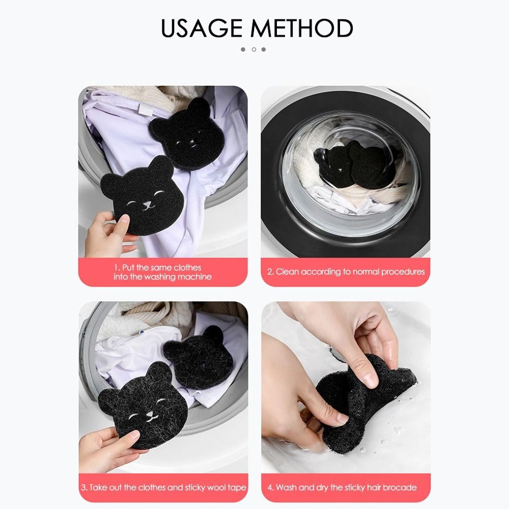 Pet Hair Remover Laundry Ball Dog Cat Hair Catcher Washer Lint Fur Remover Reusable Clothes Cleaning Sponge Wet Dry Dual Purpose
