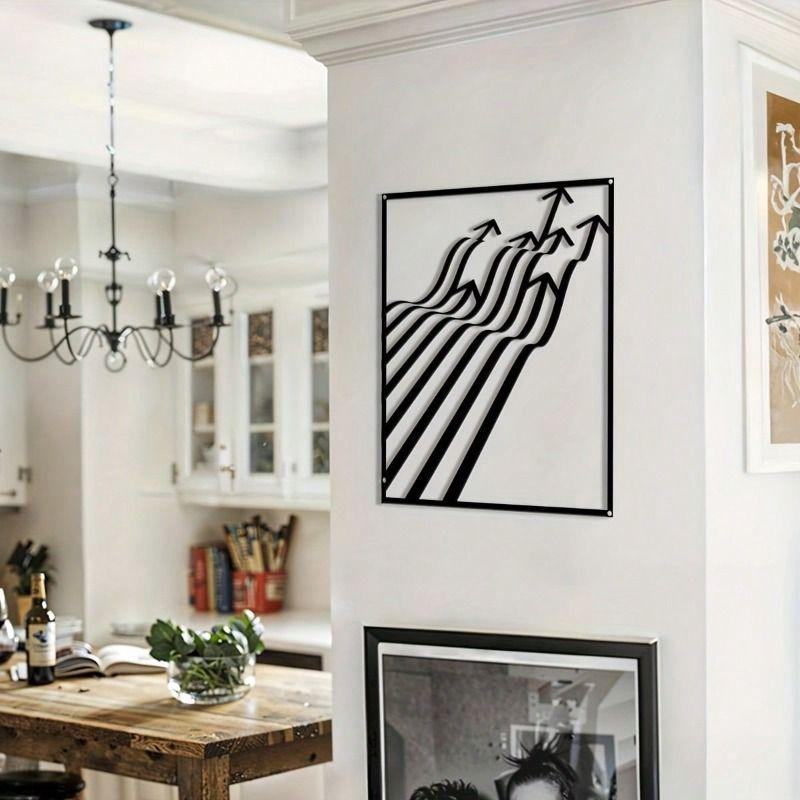 Modern Abstract Metal Wall Art for Living Room Decor