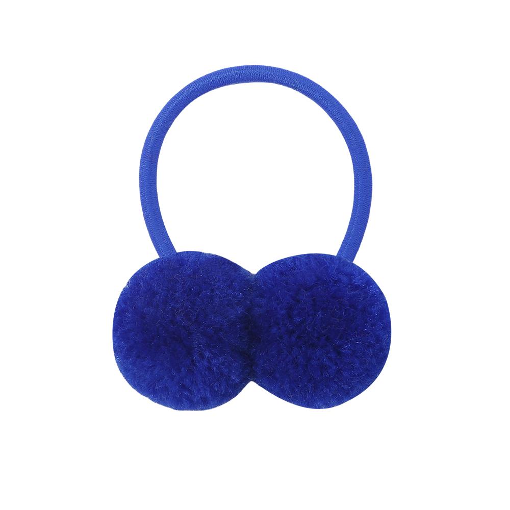2/6/10Pcs Girls Scrunchies Double Plush Ball Hair Bands Set For Baby Kids Bobbles Elastic Hair Ropes Hair Accessories
