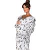 Winter leopard print fur integrated imitation leather jacket women's long suit collar imitation fox hair imitation mink coat
