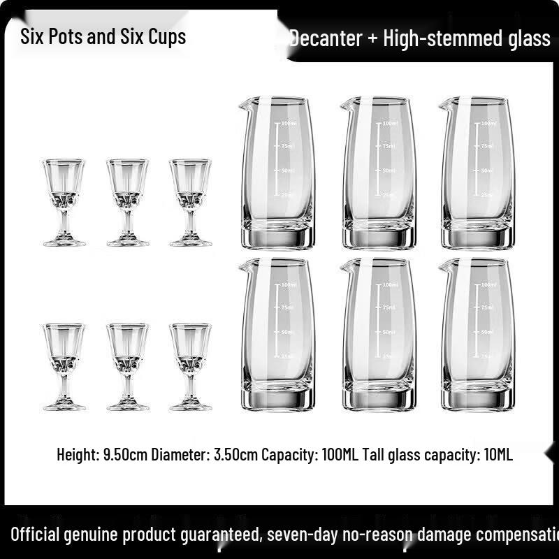 Premium Glass Baijiu Decanter & Shot Glass Set