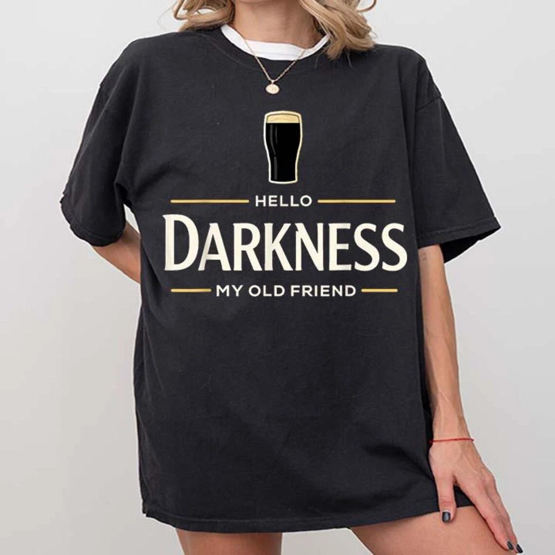 Hello Darkness My Old Friend Irish Beer St. Patrick’s Day Tee 2XL