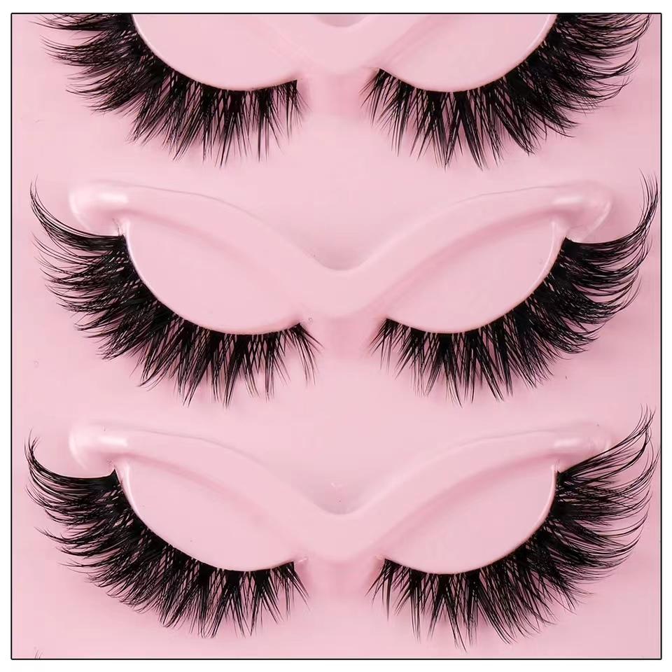 Makeup 5 Pairs Cat Eye Lashes Faux Eyelashes  Eye Elongated False Eyelashes