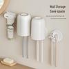 Punch-Free Wall-Mounted Toothbrush Holder & Cup Set