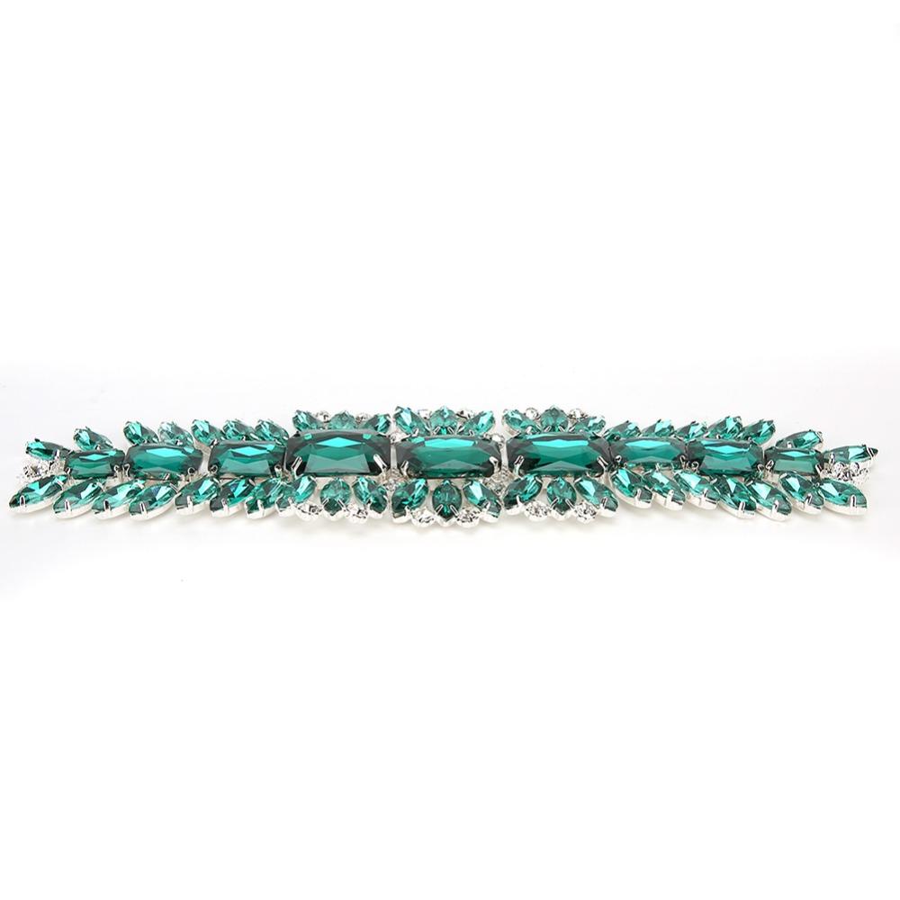 2pcs Close Chain Rhinestone Chain Trim Rhinestones Trims Sparkly Rhinestone Applique Clothing DIY