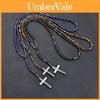 Cross Pendant Necklace With Tiger Eye And Matte Agate For Men Summer 2024