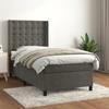 Maison Exclusive - Sommier à lattes de lit et matelas Gris foncé 80x200 cm Velours