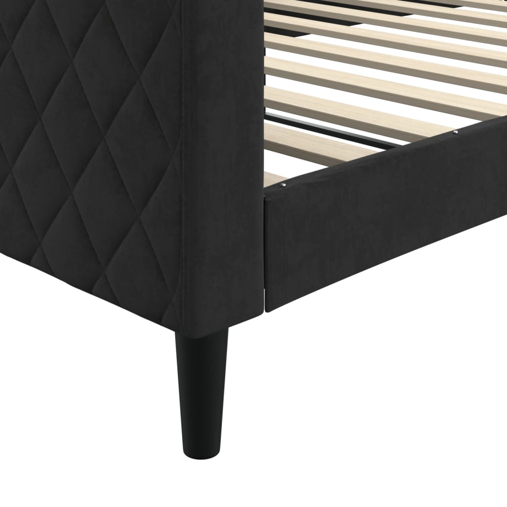 Daybed Black 100x200 Cm Velvet