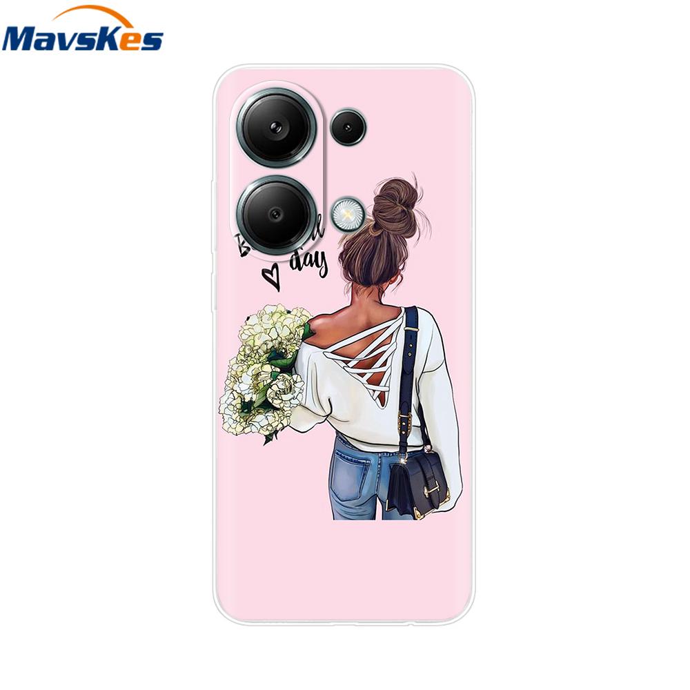 For Poco M6 Pro Case For Xiaomi Poco M6 Pro 4G Cover Fundas Coque Camera Protector Soft Silicone Phone Back Case For Poco M6 Pro