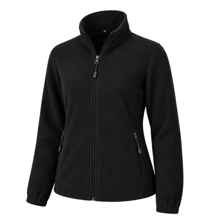Veste polaire femme noire zippée chaude – XS à XXL - Noir